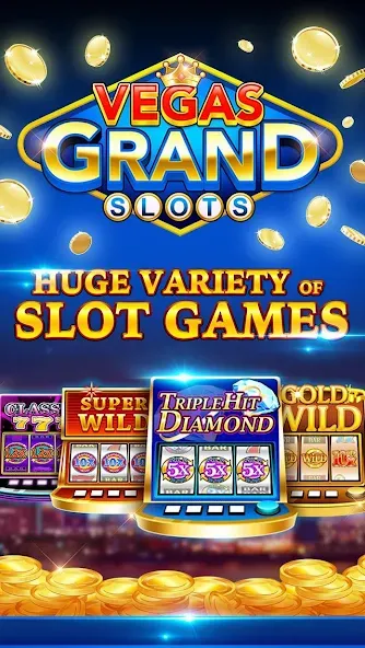 Vegas Grand Slots:Casino Games (Вегас Гранд Слоты)  [МОД Menu] Screenshot 1