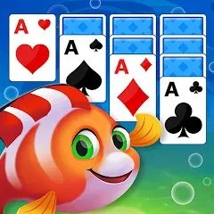 Взломанная Solitaire Fish Klondike Card (Солитер Карточная игра Клондайк Фиш)  [МОД Меню] - полная версия apk на Андроид