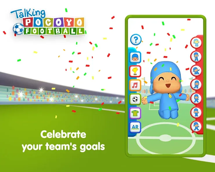 Talking Pocoyo Football  [МОД Много денег] Screenshot 3