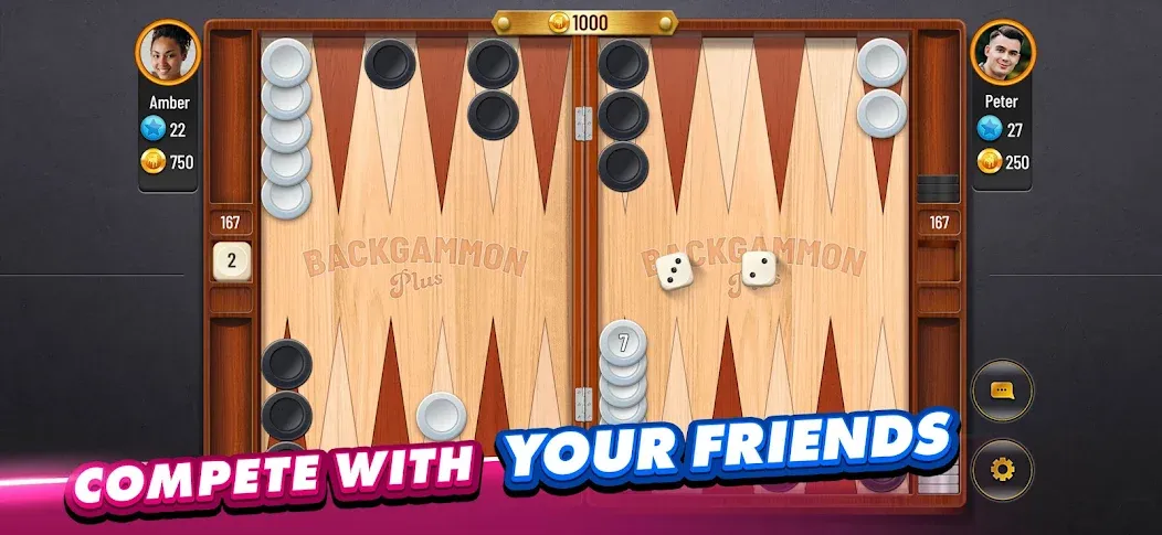 Backgammon Plus - Board Game (Бэкгаммон Плюс)  [МОД Много монет] Screenshot 2