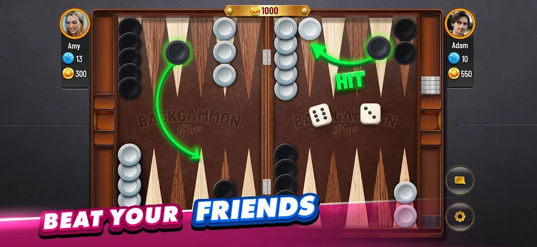 Backgammon Plus - Board Game (Бэкгаммон Плюс)  [МОД Много монет] Screenshot 3