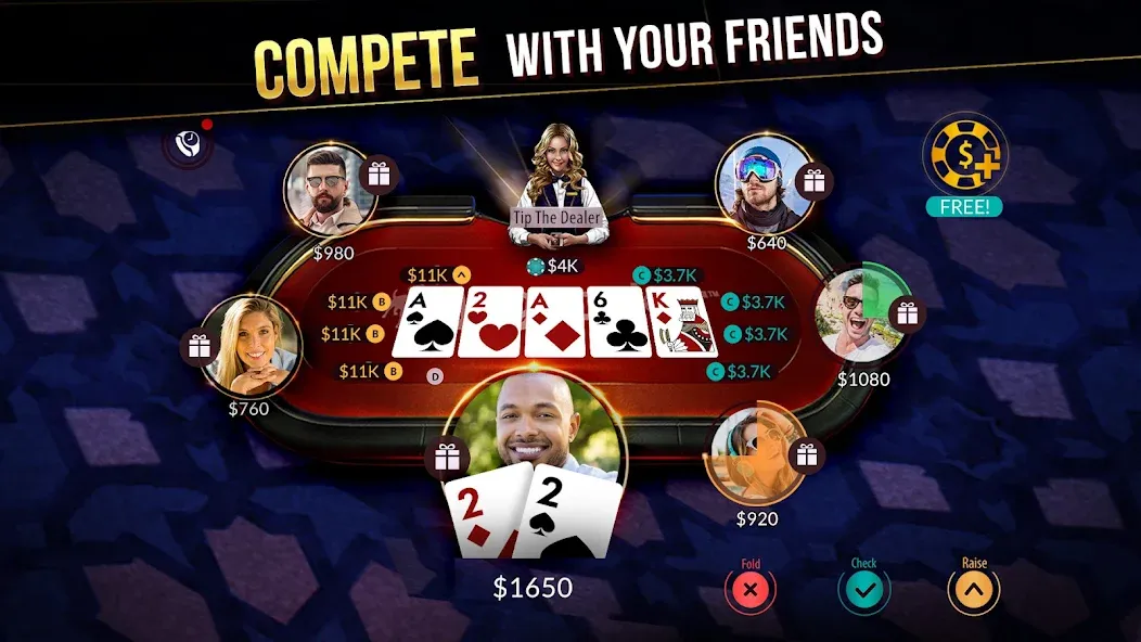 Zynga Poker ™ – Texas Holdem (Зинга Покер)  [МОД Menu] Screenshot 3