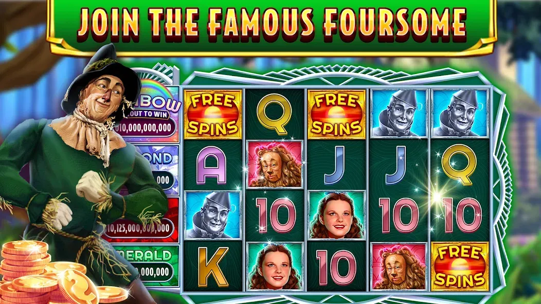 Wizard of Oz Slots Games (Волшебник из страны Оз игровой автомат)  [МОД Menu] Screenshot 2