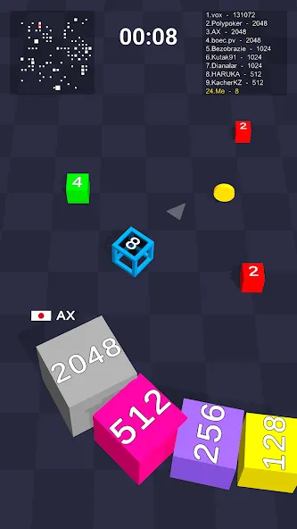 Cube Arena 2048: Merge Numbers  [МОД Unlocked] Screenshot 2