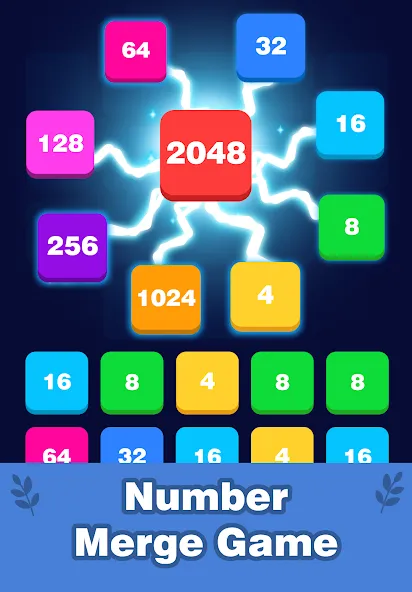 2248 Number block puzzle 2048 (Две тысячи двести сорок восемь)  [МОД Все открыто] Screenshot 1