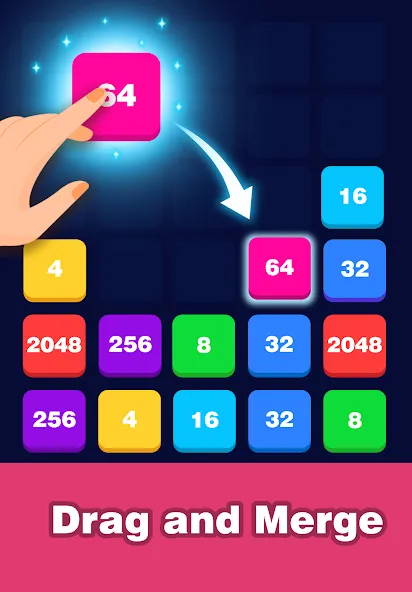 2248 Number block puzzle 2048 (Две тысячи двести сорок восемь)  [МОД Все открыто] Screenshot 4