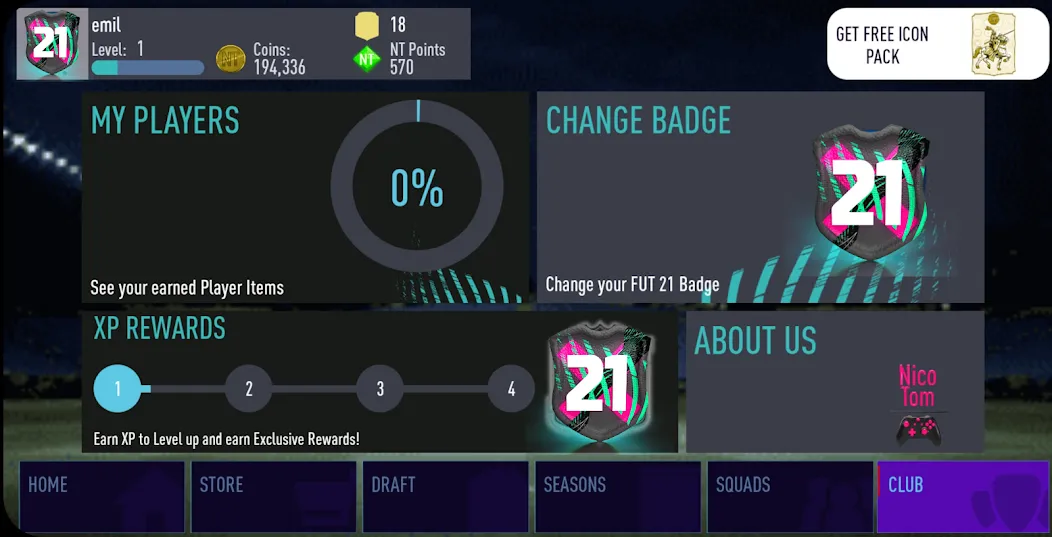 NT 21 Draft + Pack Opener  [МОД Menu] Screenshot 3