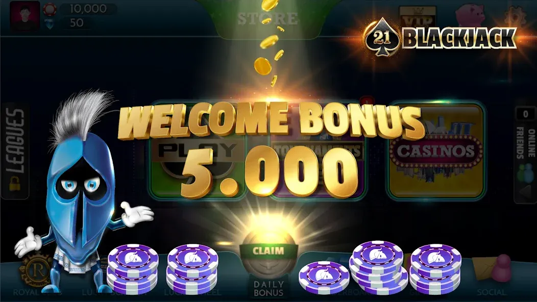 BlackJack 21 - Online Casino  [МОД Menu] Screenshot 3