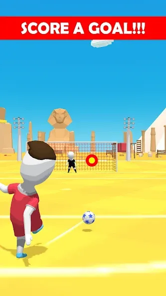 Stickman Freekick: Soccer game  [МОД Unlimited Money] Screenshot 2