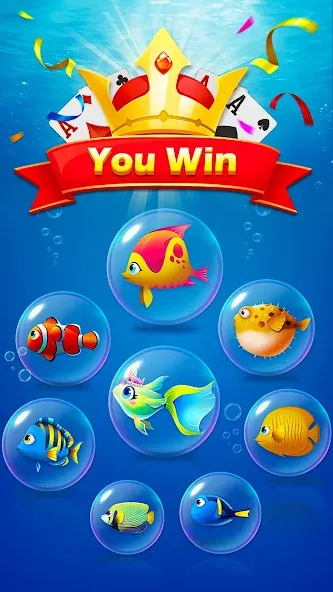 Solitaire Fish  [МОД Много монет] Screenshot 4