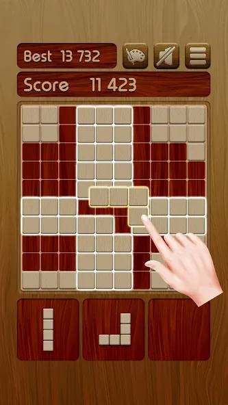 Woody Block Puzzle ® (Вуди блок пазл)  [МОД Бесконечные деньги] Screenshot 1