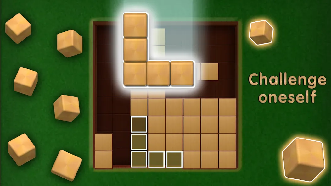 Wooden Cube Block Puzzle (Деревянный кубик головоломка)  [МОД Menu] Screenshot 3