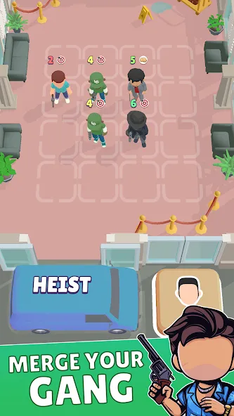 Merge Gangster Heist vs Police (Мердж Гангстер Хейст)  [МОД Много монет] Screenshot 1