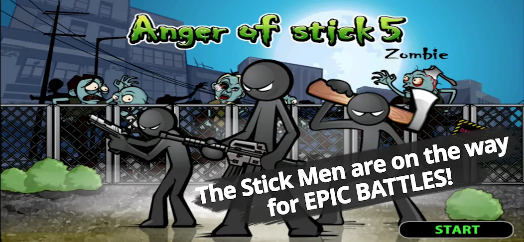 Anger of stick 5 : zombie (Ангер оф стик 5)  [МОД Много денег] Screenshot 1