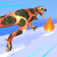 Взломанная Dino Evolution Run 3D (Дино Эволюция Ран 3Д)  [МОД Бесконечные деньги] - последняя версия apk на Андроид