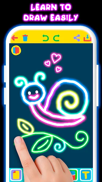 Drawing For Kids - Glow Draw  [МОД Меню] Screenshot 3