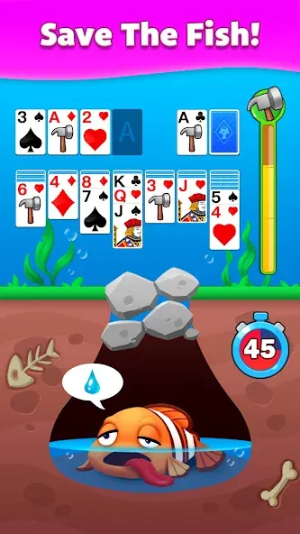 Solitaire Fish  [МОД Все открыто] Screenshot 2