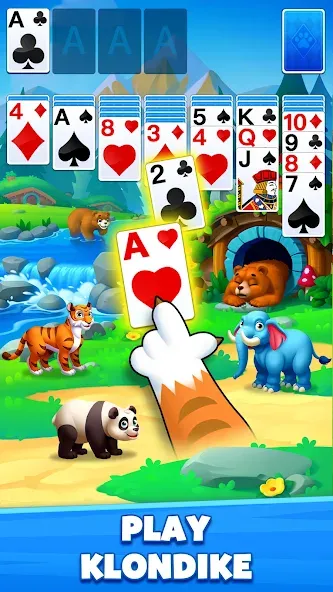 Solitaire Zoo  [МОД Unlocked] Screenshot 1