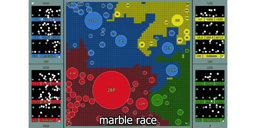 Marble Race and Territory War (Марбл Рейс и Территориальная Война)  [МОД Бесконечные деньги] Screenshot 1