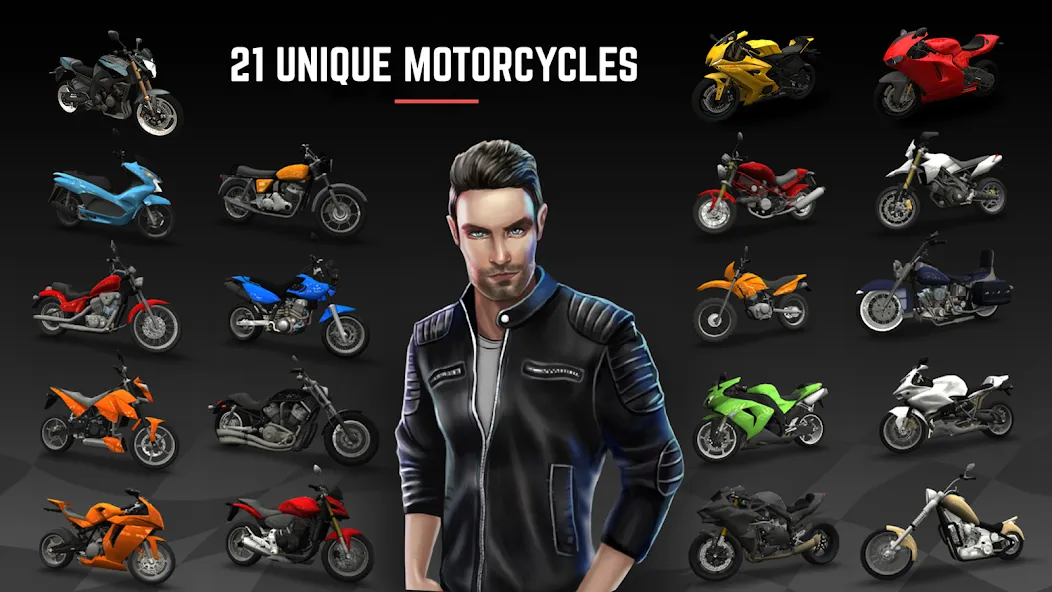 Racing Fever: Moto (Рейсинг Фивер)  [МОД Mega Pack] Screenshot 2