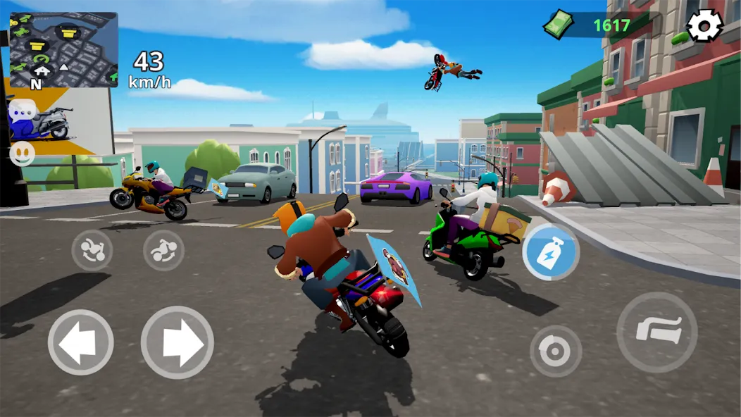 Moto City: Mad Bike Delivery (Мото Сити)  [МОД Menu] Screenshot 2