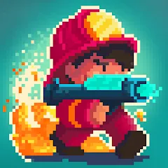 Скачать взломанную Firefighter: pixel shooter  [МОД Unlocked] - последняя версия apk на Андроид