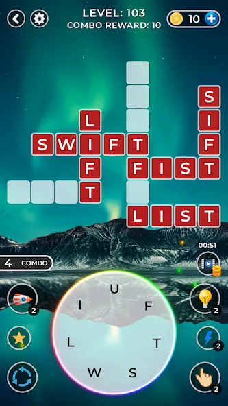 WOW4:Word Connect Offline Word (ВАУ 4)  [МОД Много денег] Screenshot 1