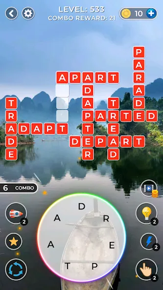 WOW4:Word Connect Offline Word (ВАУ 4)  [МОД Много денег] Screenshot 4