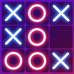 Взломанная Tic Tac Toe 2 Player: XO Game (Тик Так Тоу 2 игрока)  [МОД Бесконечные монеты] - стабильная версия apk на Андроид