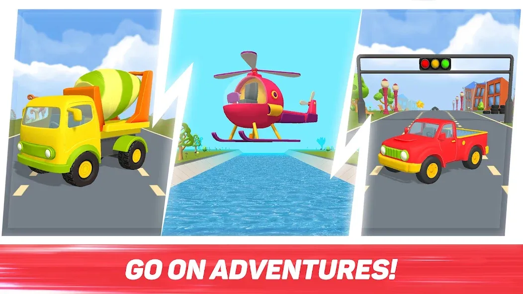 Leo Runner: car games for kids  [МОД Mega Pack] Screenshot 4