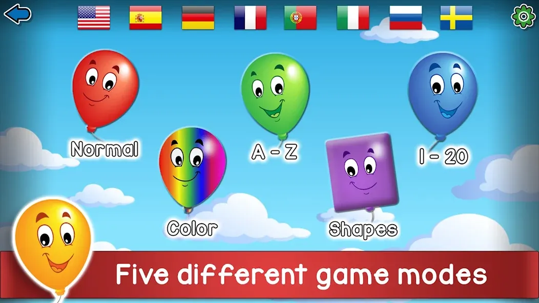 Kids Balloon Pop Game  [МОД Много монет] Screenshot 1