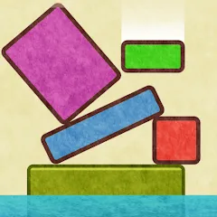 Скачать взломанную Drop Stack Block Stacking Game (Дроп Стэк блочная игра с укладкой блоков)  [МОД Бесконечные монеты] - полная версия apk на Андроид