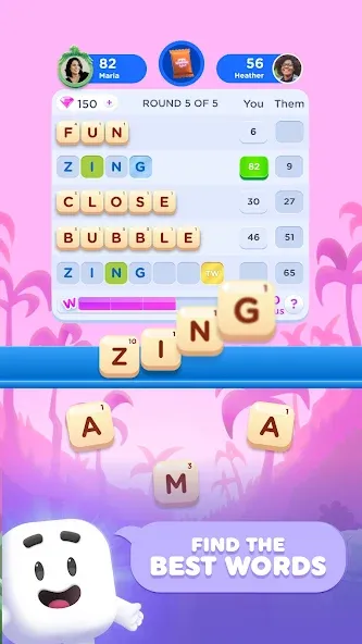 Wordzee! - Social Word Game  [МОД Unlimited Money] Screenshot 1