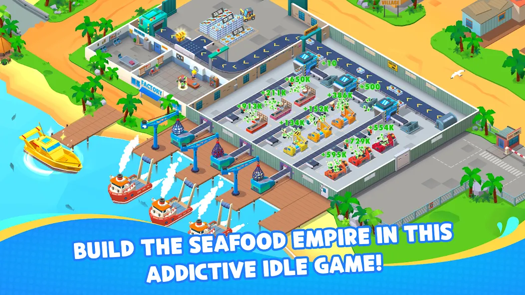 Seafood Inc - Tycoon, Idle (Айдл Сифуд Инк)  [МОД Menu] Screenshot 1