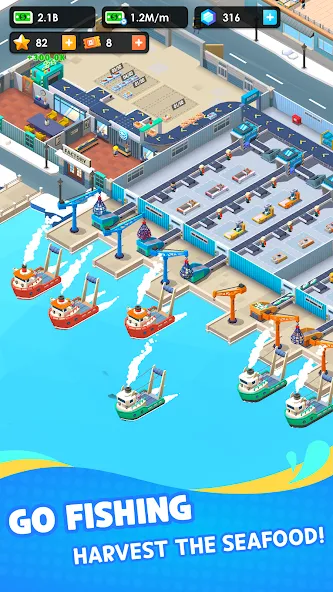 Seafood Inc - Tycoon, Idle (Айдл Сифуд Инк)  [МОД Menu] Screenshot 2