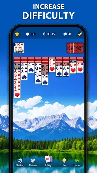 Spider Solitaire Classic  [МОД Unlimited Money] Screenshot 3