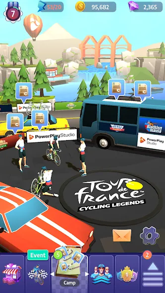 Tour de France Cycling Legends (Циклинг Легенды)  [МОД Бесконечные деньги] Screenshot 3