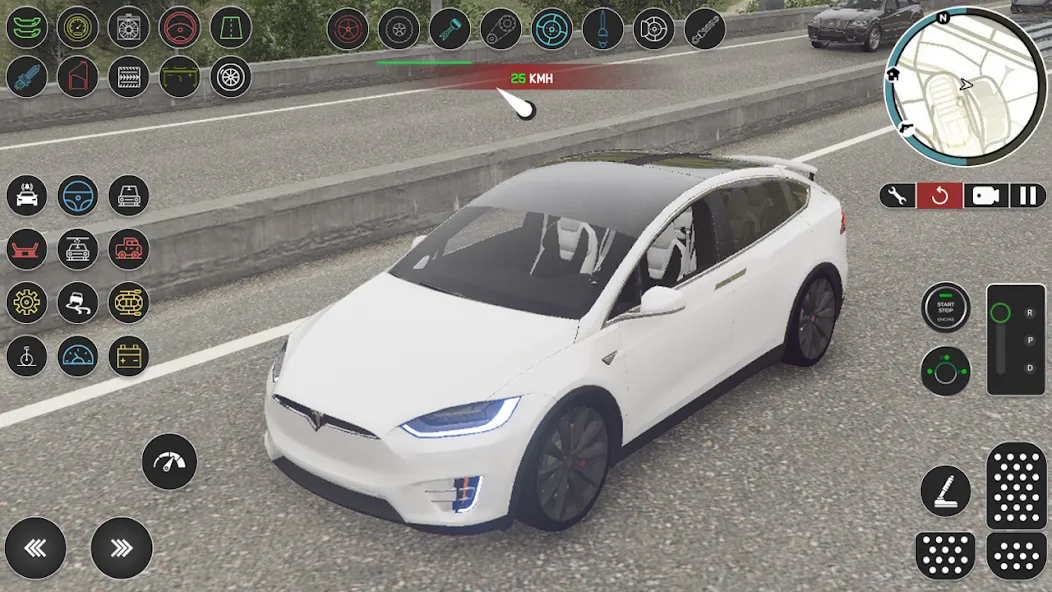 Electric Tesla Model X Driver (Электрический водитель   )  [МОД Mega Pack] Screenshot 3